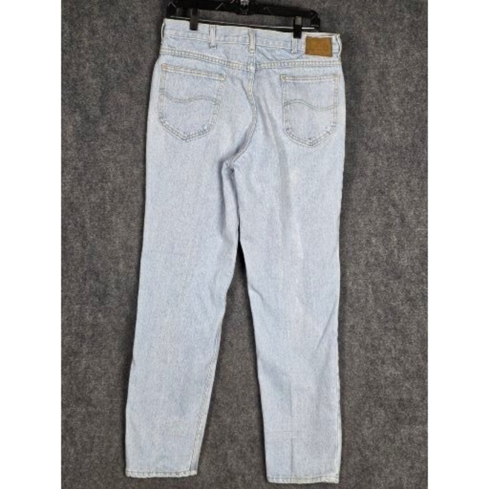 Vintage Lee Men's Light Wash Relaxed Fit Denim Jeans Size 36 Western Workwear